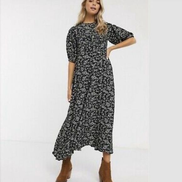 NWT Free People Jessie Floral Midi Dress - Picture 1 of 11
